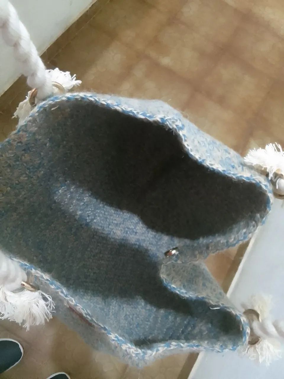 Bolsa em crochê no fio de juta - Foto 3
