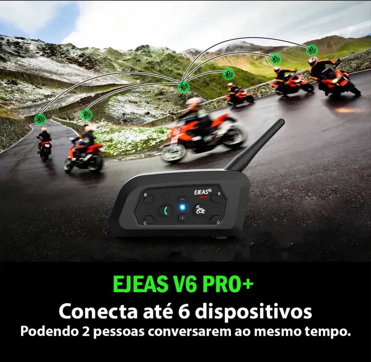 VENDO Par de Intercomunicador Moto Ejeas V6 Pro - Foto 3
