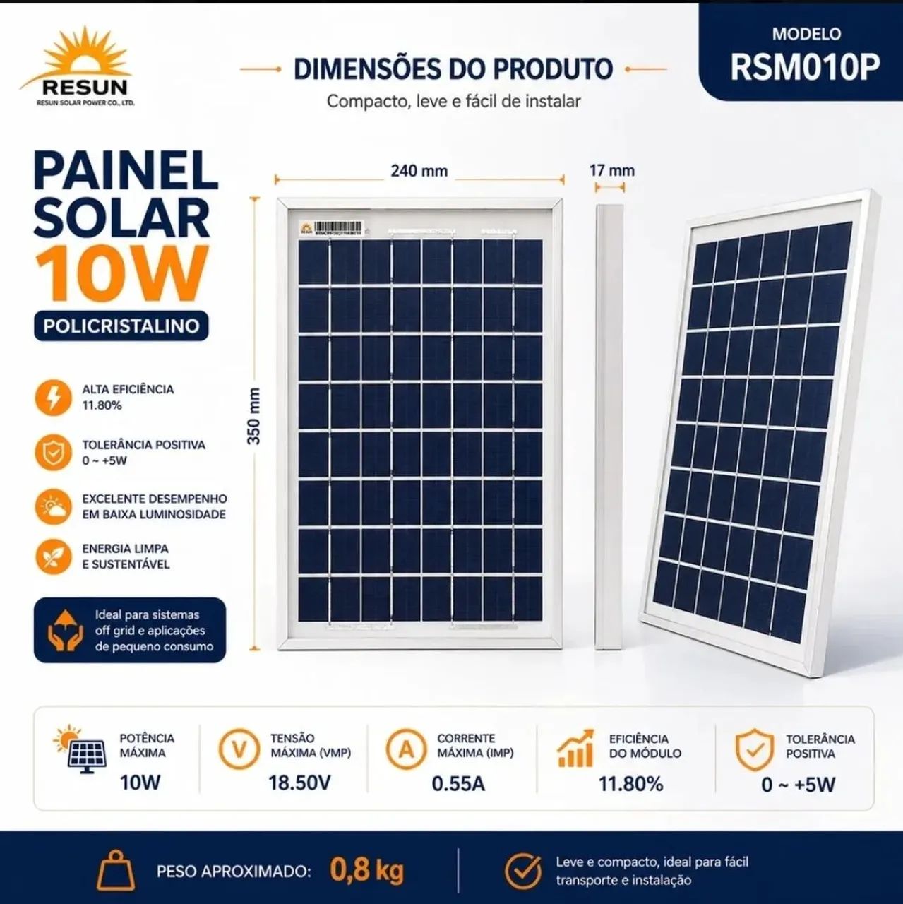 Controlador 30A e placa solar 10w  - Foto 5