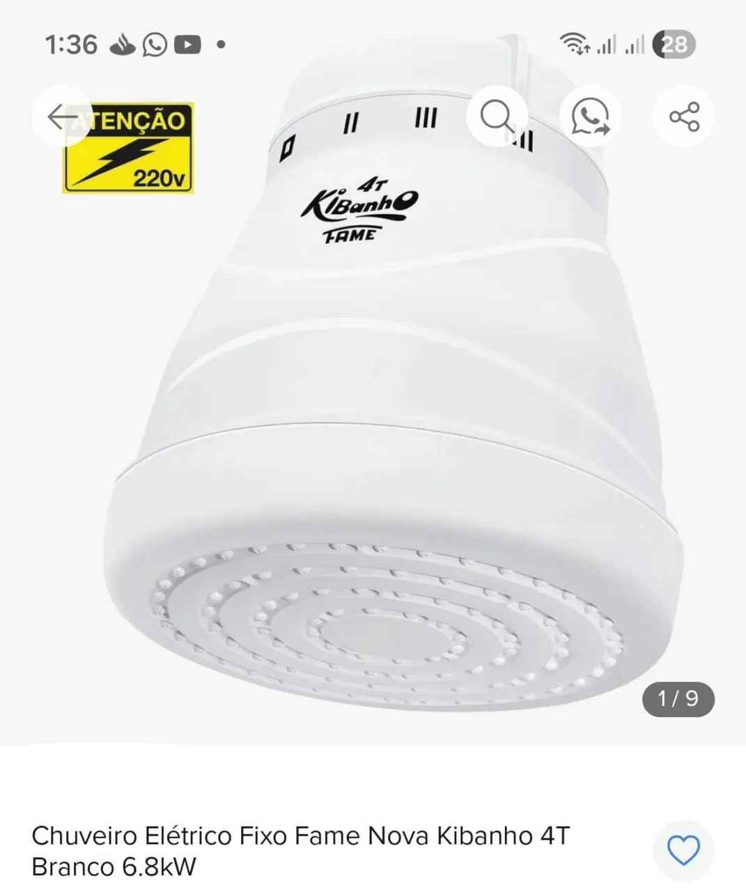 Chuveiro elétrico 
