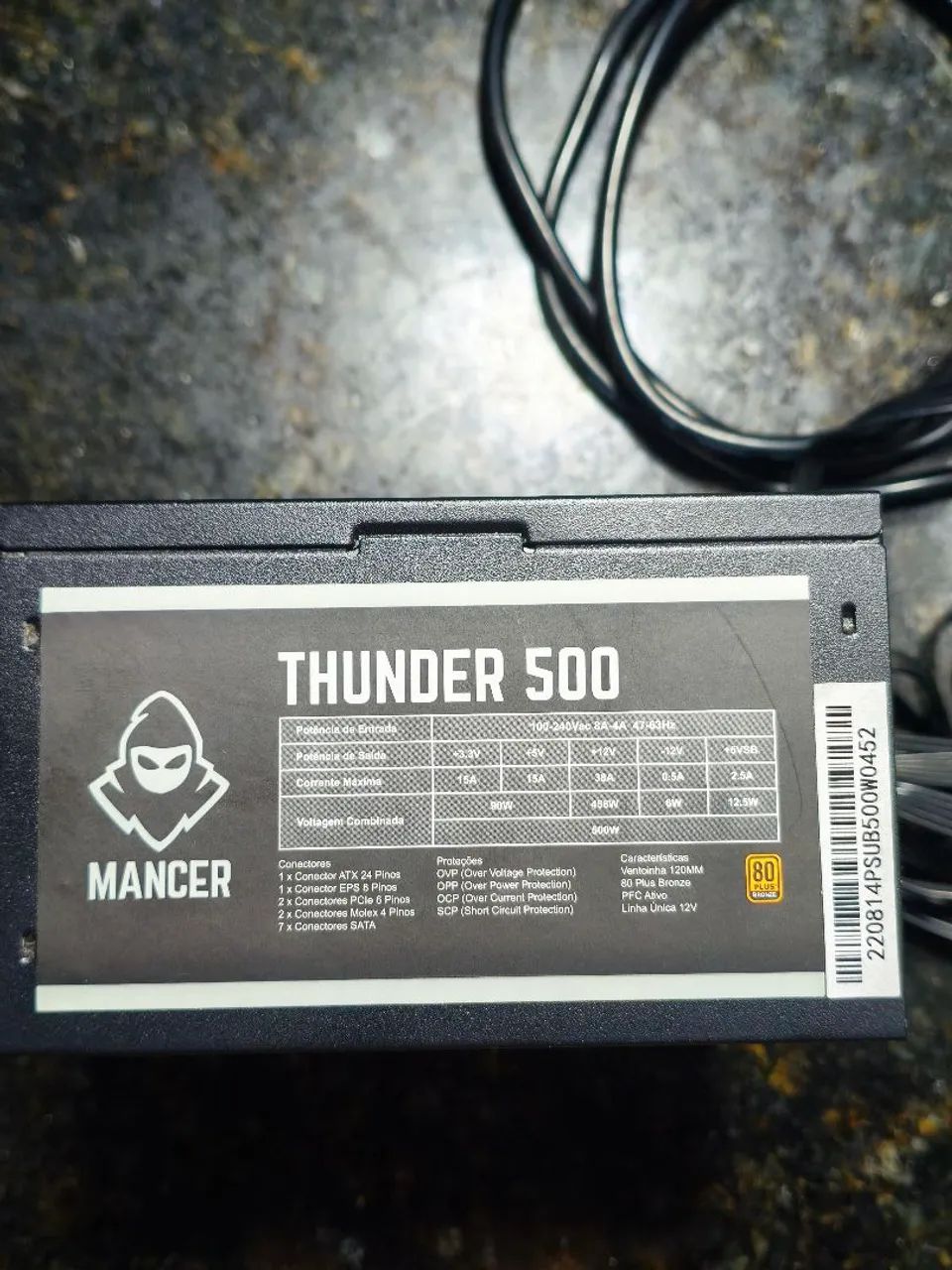 Fonte Mancer Thunder 500w 80 Plus