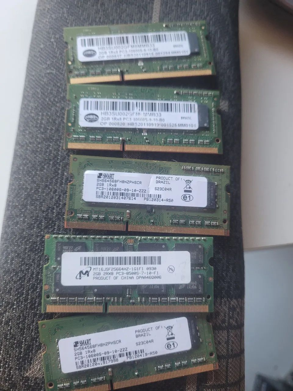 Memória ram 2gb notebook 