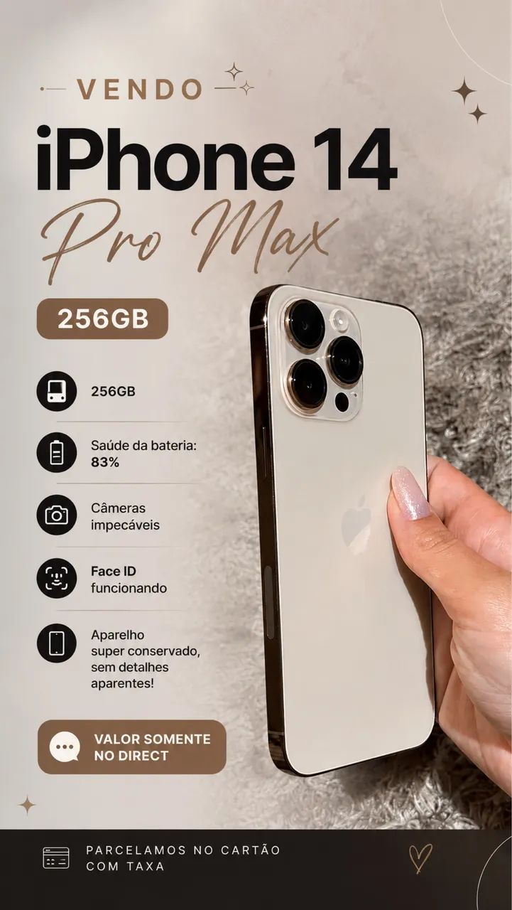 Iphone 14 pro max seminovo - Celulares e Smartphones - Cascatinha