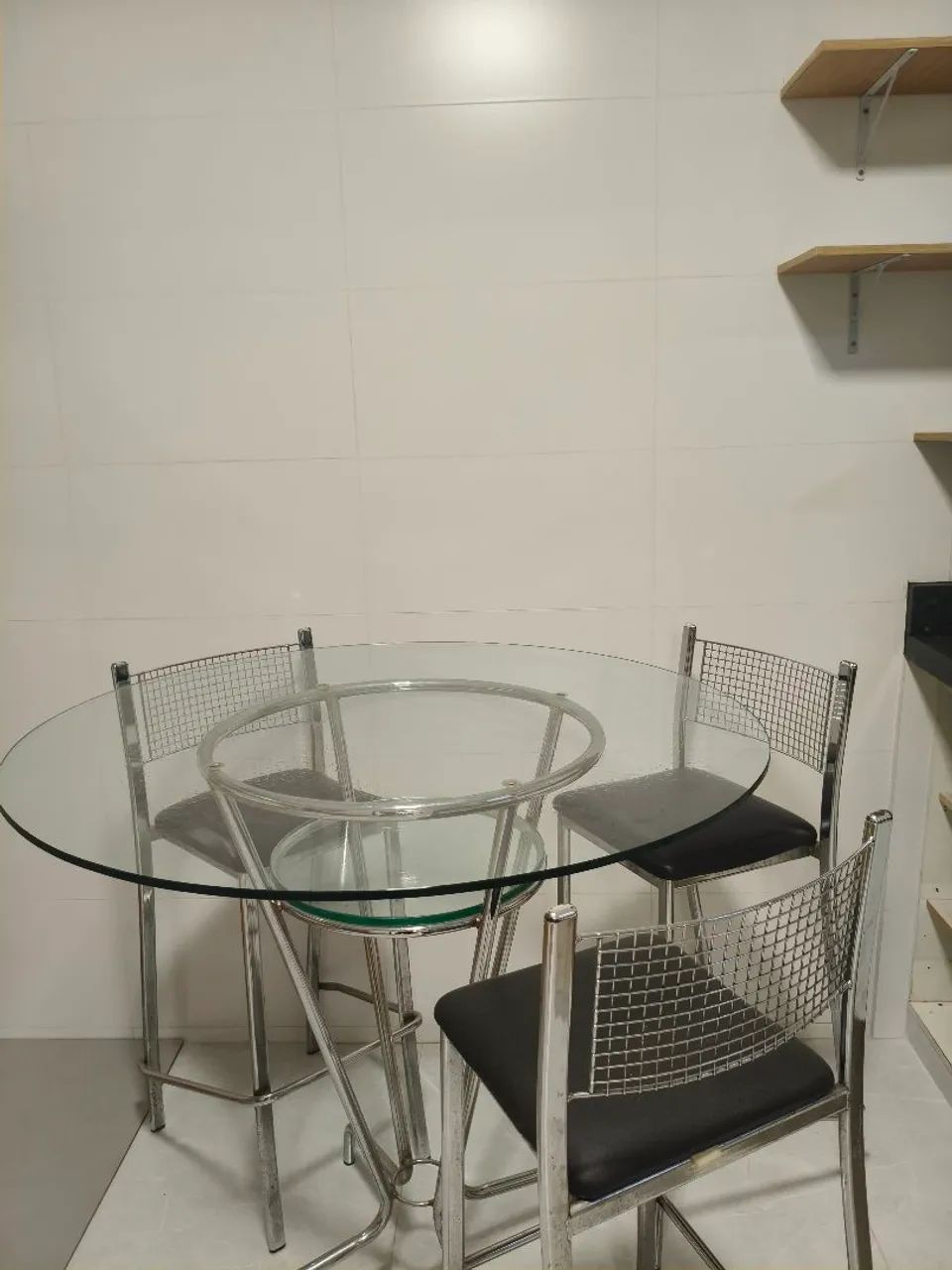Mesa Bistrô de Vidro c/ cadeiras - Foto 3