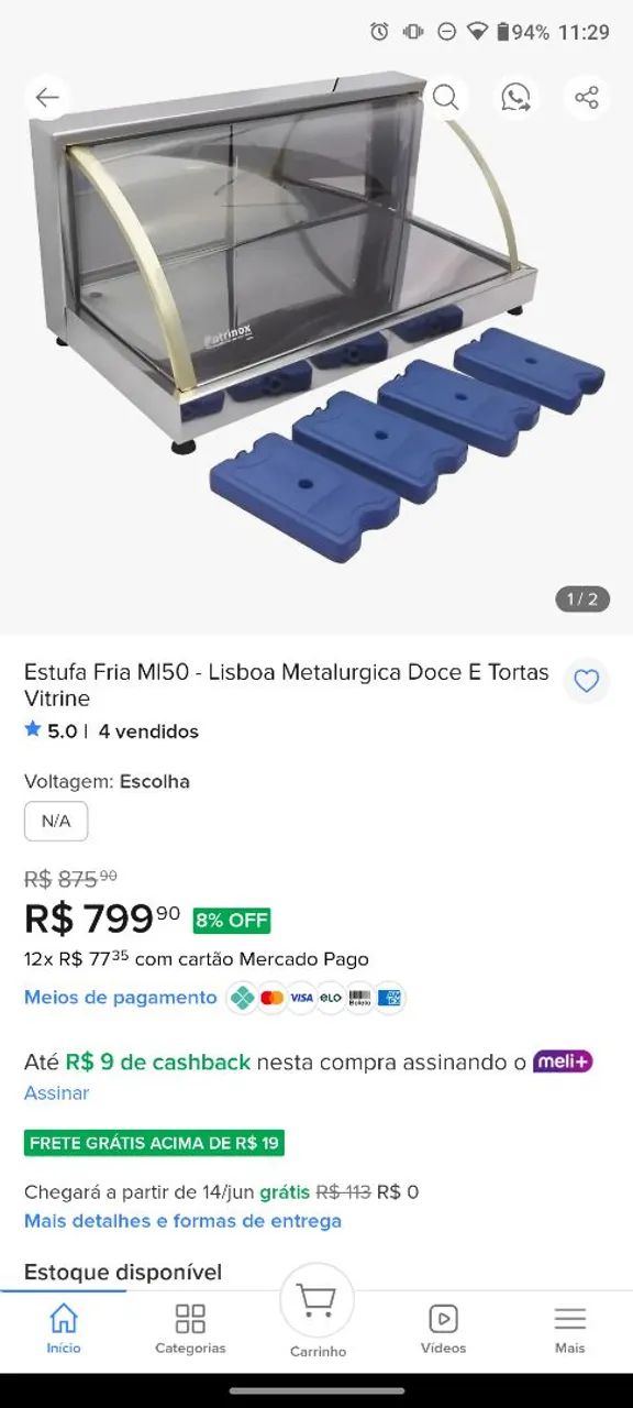 Vendo estufa fria com placas de gelo reutilizável  - Foto 4