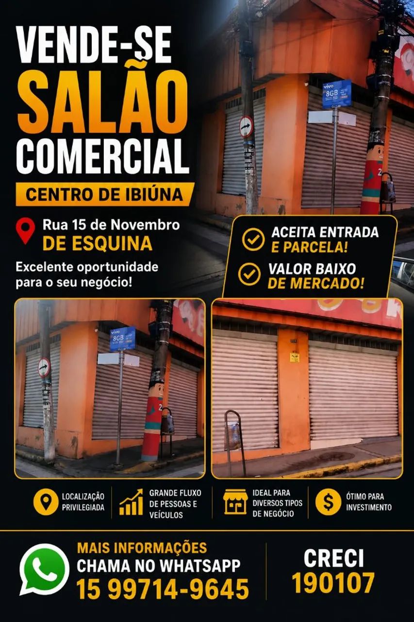 Salão comercial - XV de Novembro