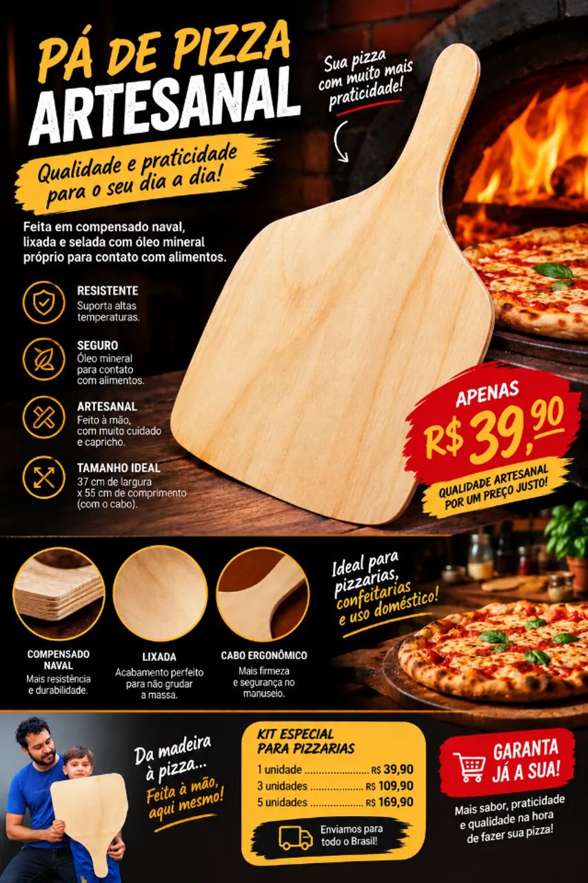 Pá de pizza pizzaria 