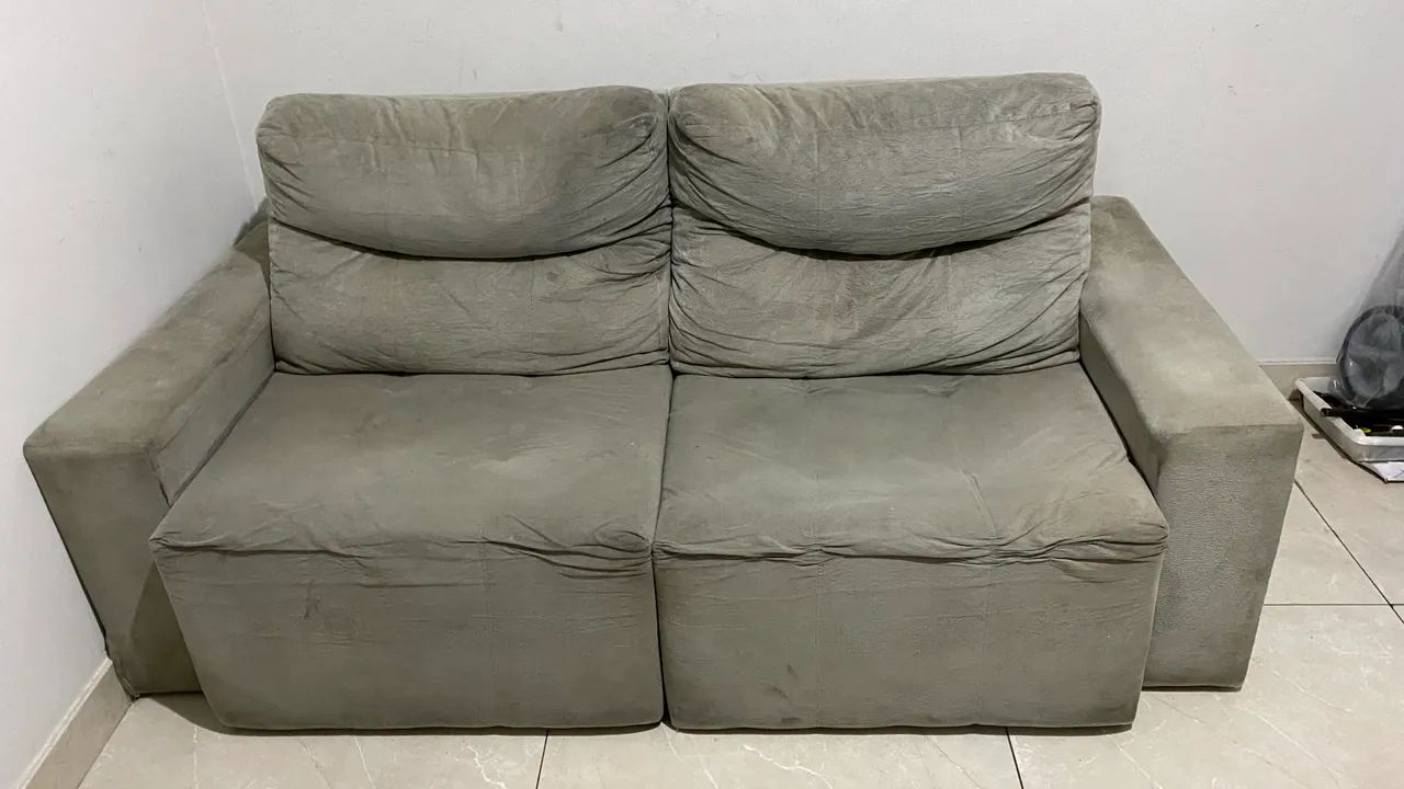 sofa 2 lugares cinza - Foto 3