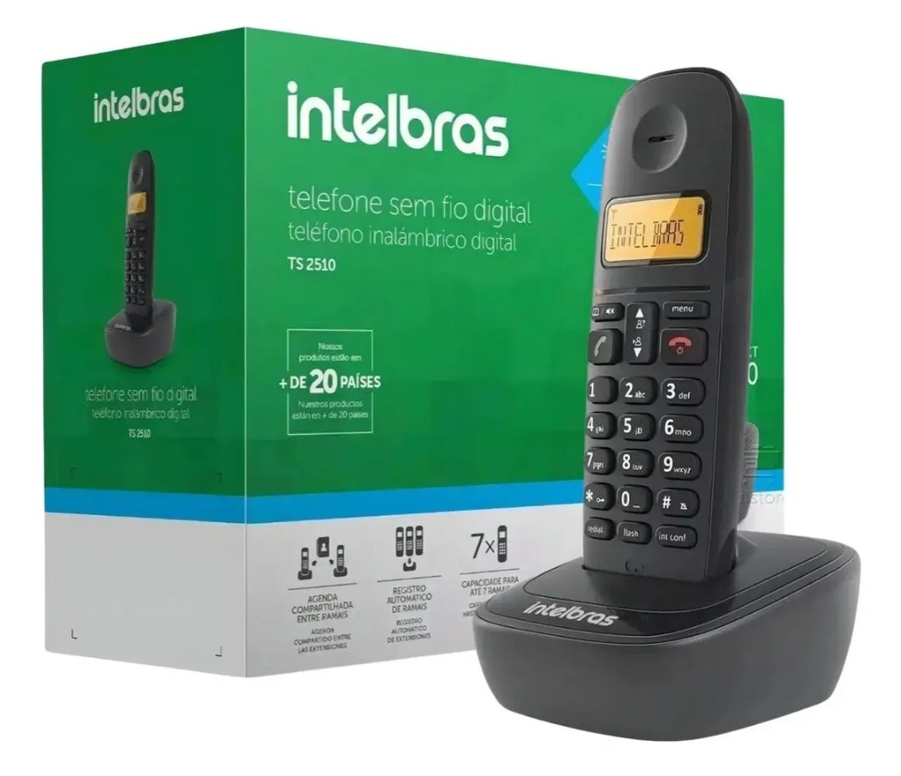 Telefone sem fio digital Intelbras Modelo TS2510 - Foto 2
