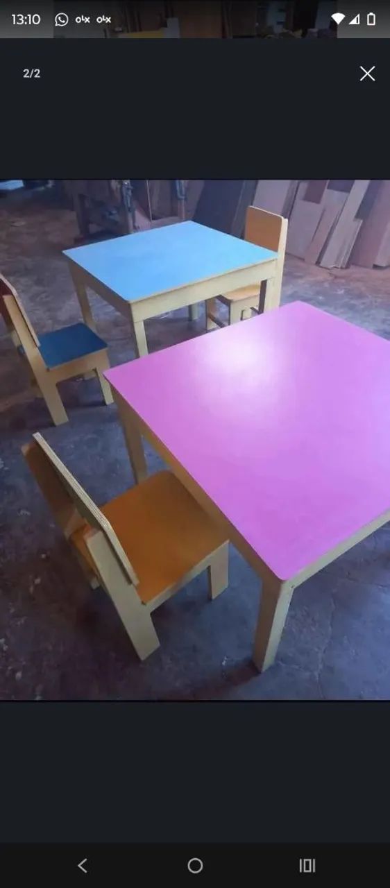 Vendo 1 conjunto de mesinha e 2 cadeirinhas. LER ANÚNCIO!