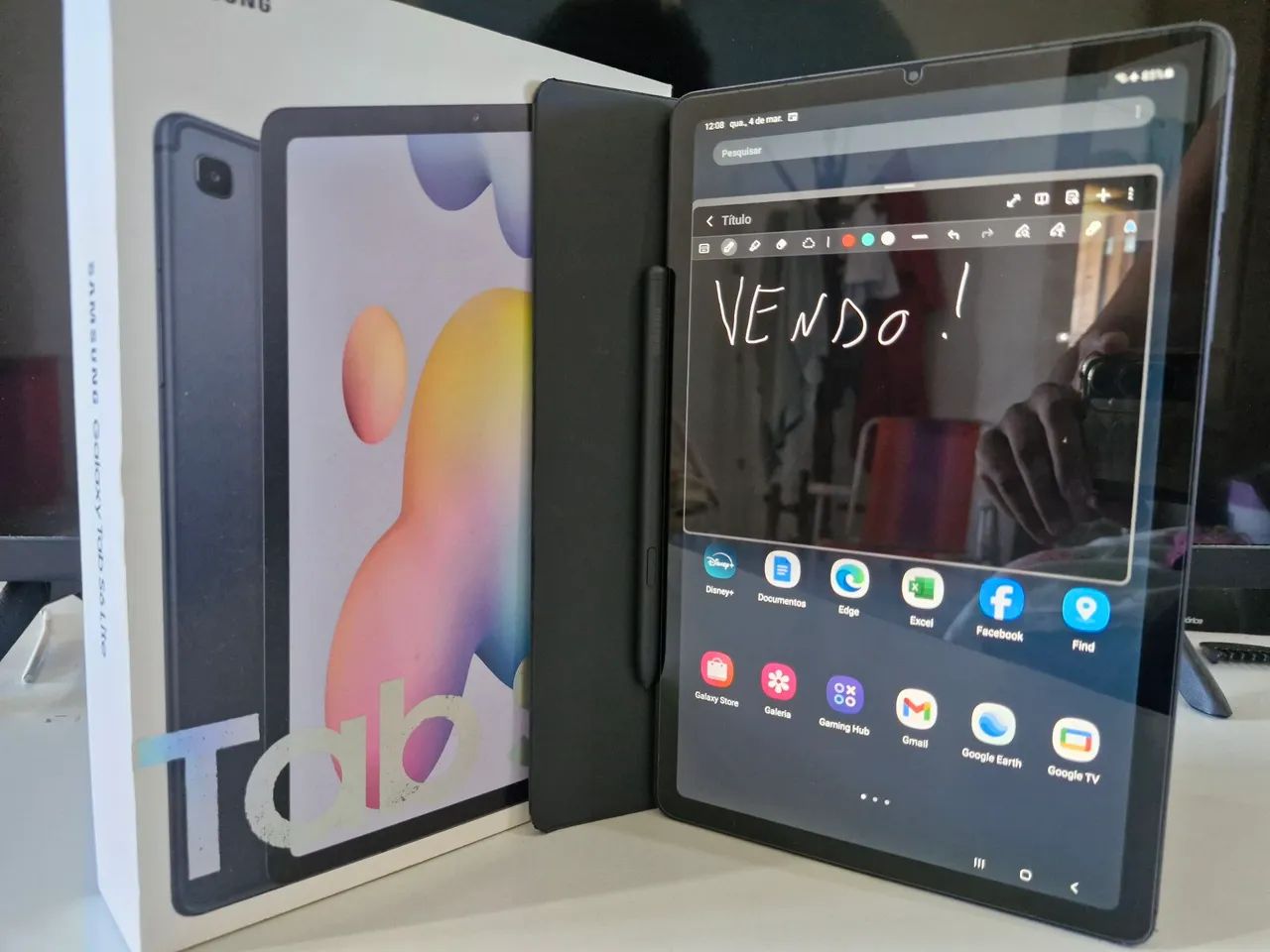 Vende-se Tab S6 Lite - LTE, 64GB + Teclado 