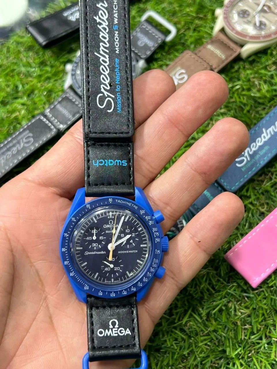 Relógio Estilo Omega x Swatch Bioceramic MoonSwatch Mission to