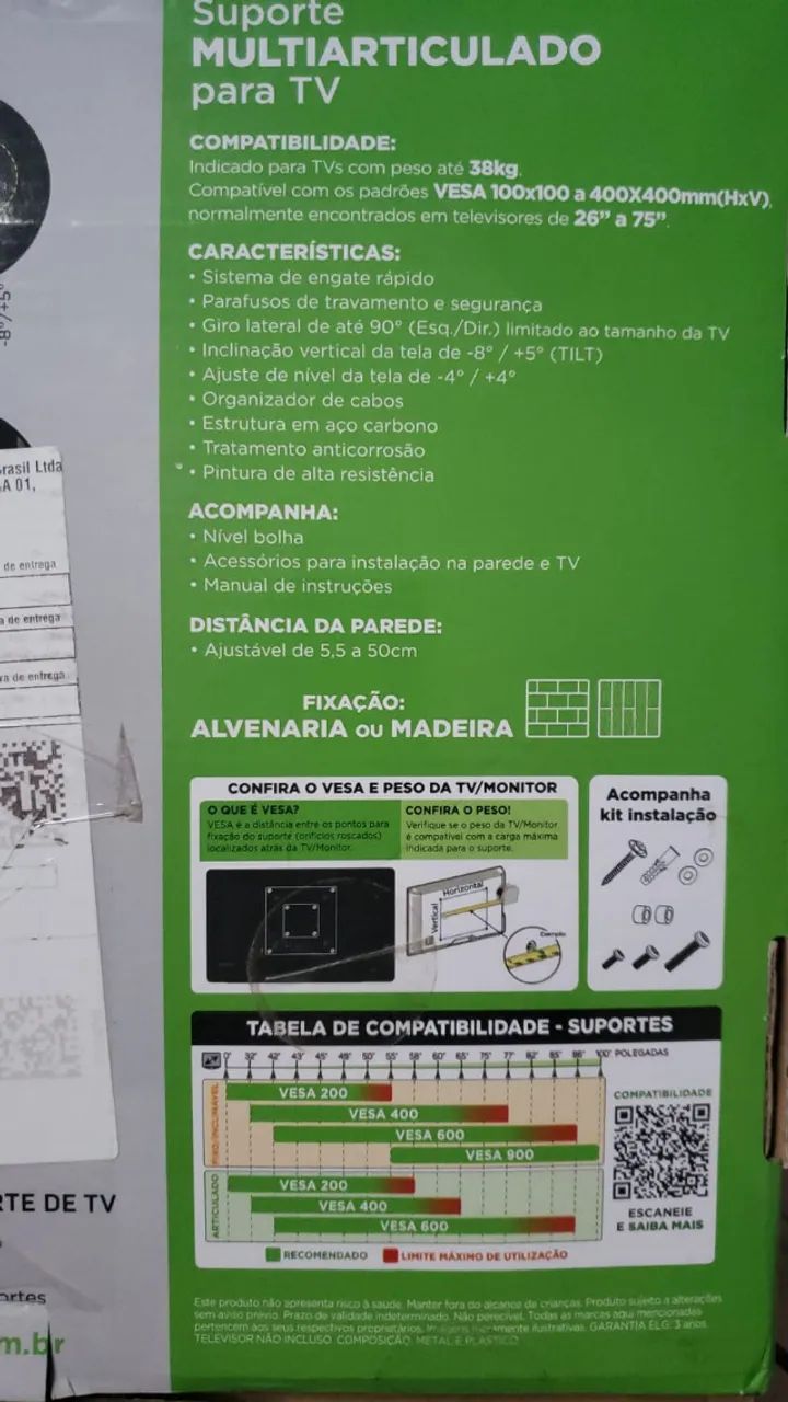 Suporte de TV 26 a 75 polegadas Articulado de Parede - Foto 3