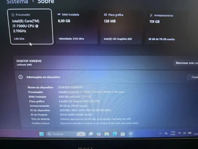 Notebook Dell Latitude 3480 Core i7 de 7° Geração Com SSD - Foto 4