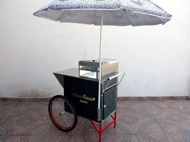 Carrinho de doces e bolos refrigerado gourmet ambulante novo de fábrica - Foto 5