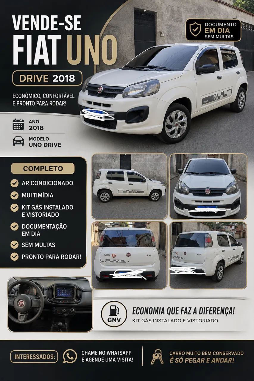 Fiat Uno UNO DRIVE 1.0 Flex 6V 5p 2018