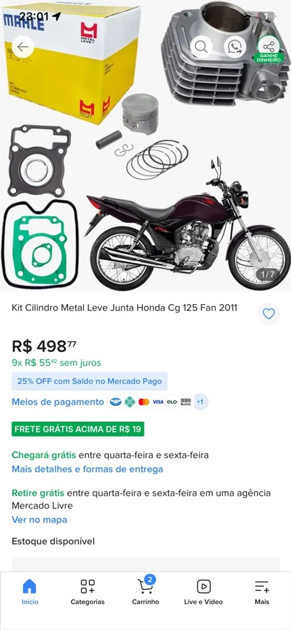 Kit de Cilindro fan 125 