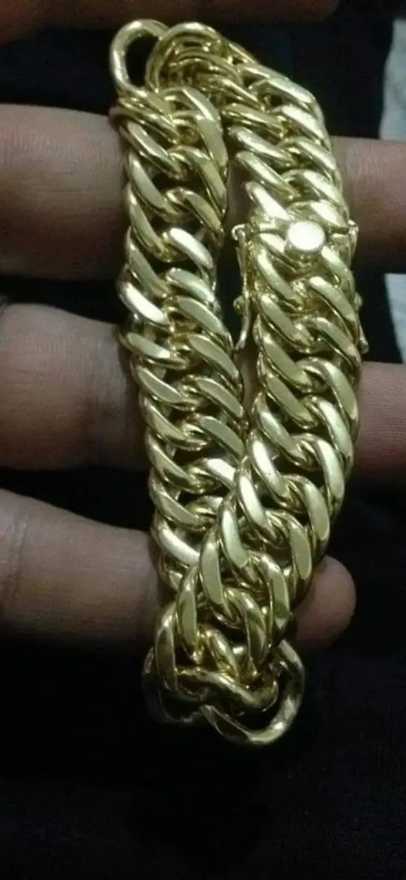Pulseira Grumet elo duplo em Ouro 18k  - Foto 3