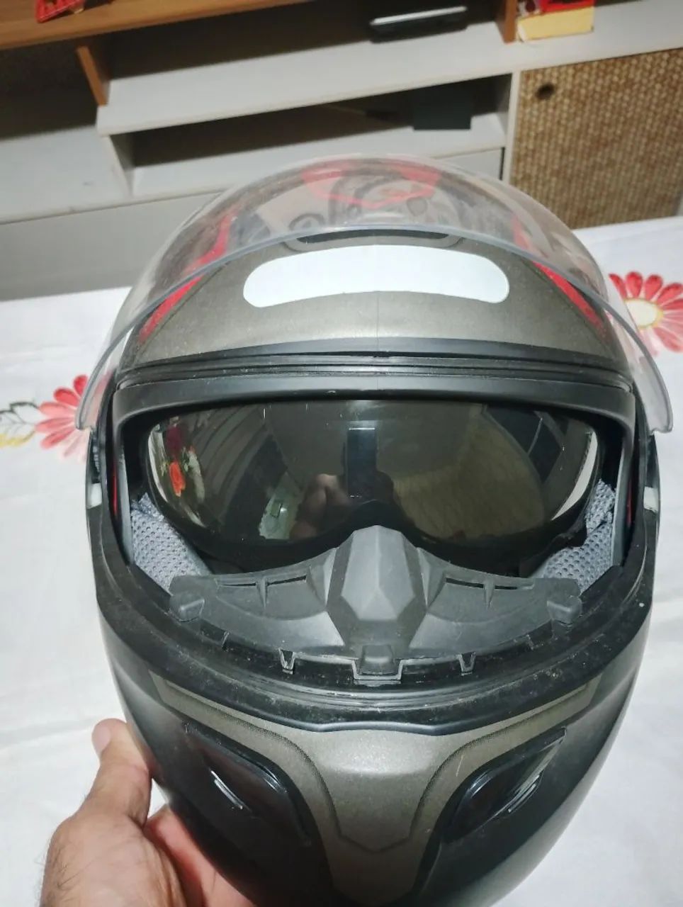 Capacete de moto marca ATTACK praticamente zero  - Foto 4