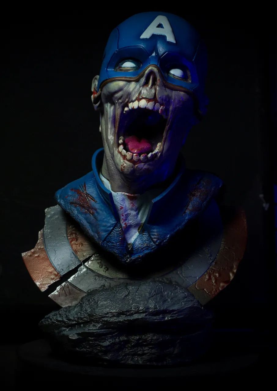 Busto Capitão America Zumbi - Foto 2