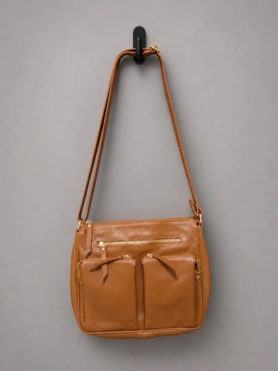 BOLSA DE COURO TRANSVERSAL 