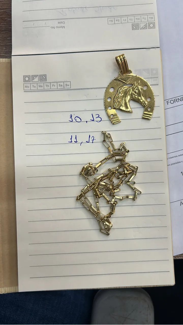 Cordão de ouro com pingente  - Foto 3