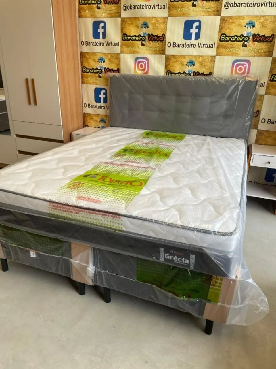 Conforto Premium no Seu Quarto Cama Queen Topázio com Molas Ensacadas em Oferta - Foto 3