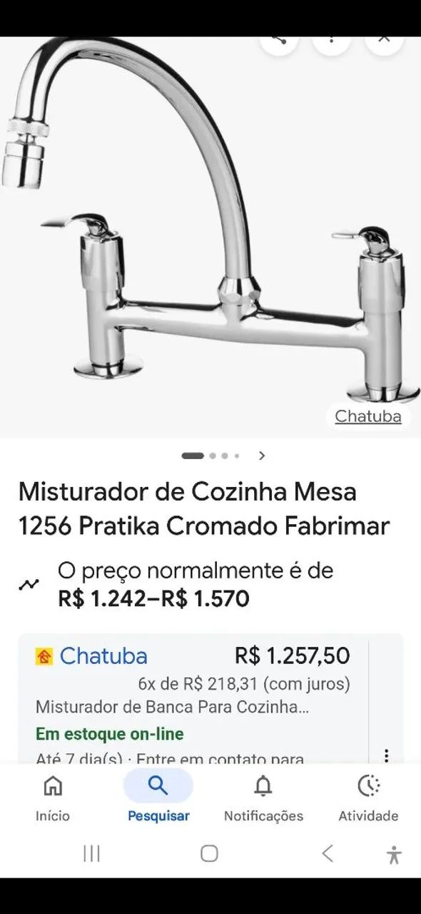 Misturador fabrimar PRATIKA R$700