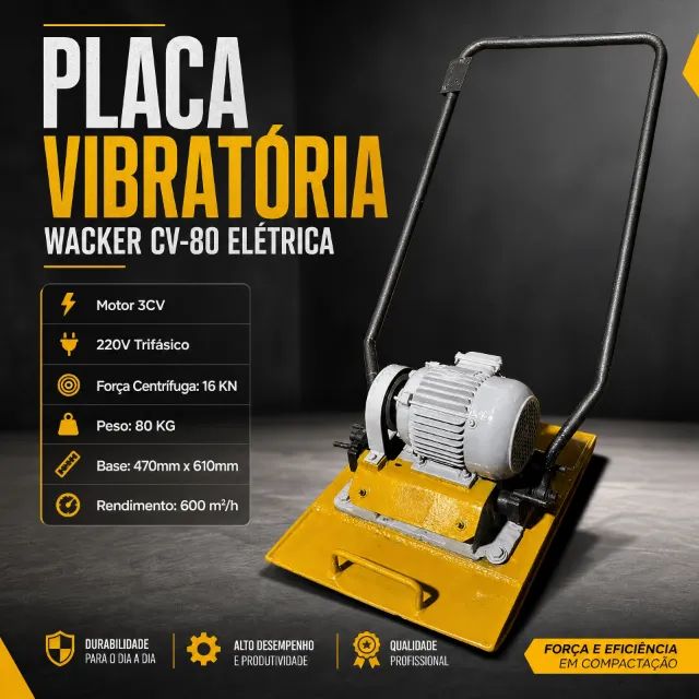 PLACAS VIBRATÓRIAS WACKER EM EXCELENTE ESTADO E REVISADAS - Foto 4