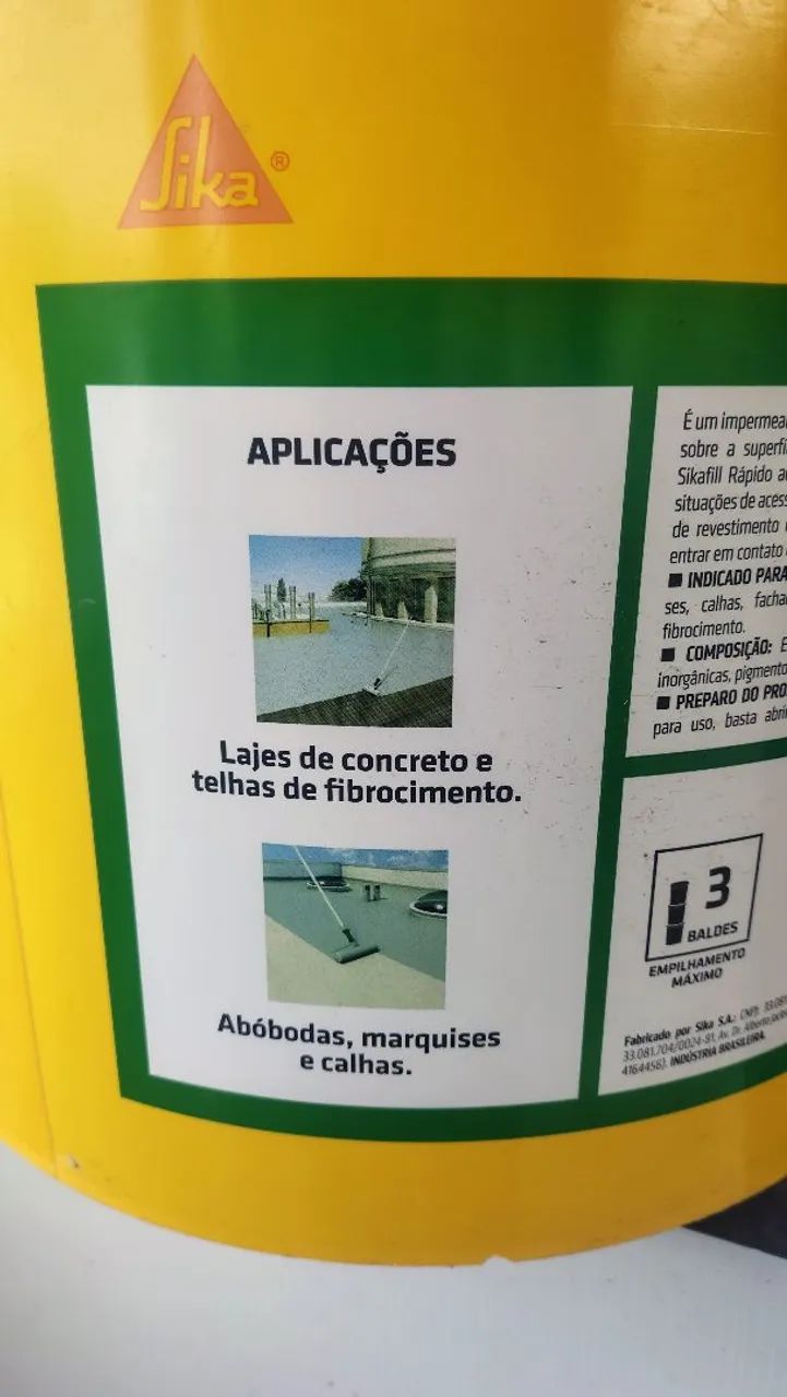 Borracha liquida SIKAFILL concreto 15kg (veda lage) lage)  - Foto 3