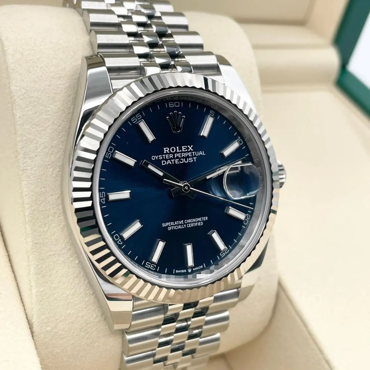 Relógio automático Rolex datejust azul novo - Foto 2