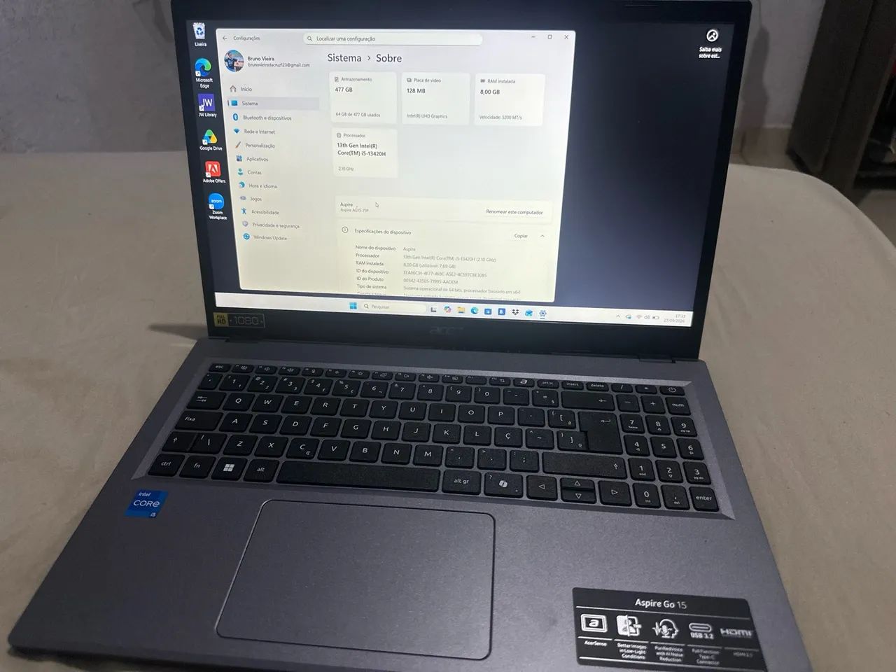 Notebook Acer aspire AG15-71P - Foto 3