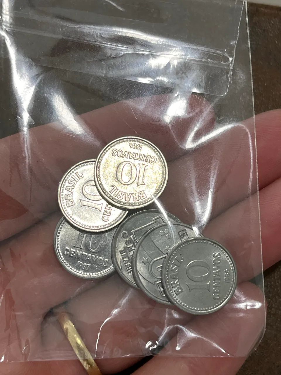Lote moedas antigas 10 centavos