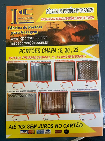 Portões de correr para garagem