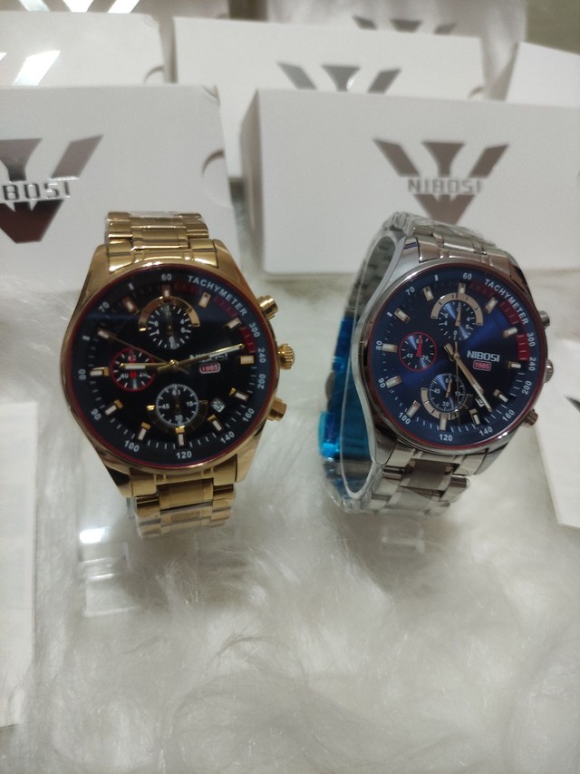 Reposição novidade Promoção relógio nibosi luxo pronta entrega, a prova de água top