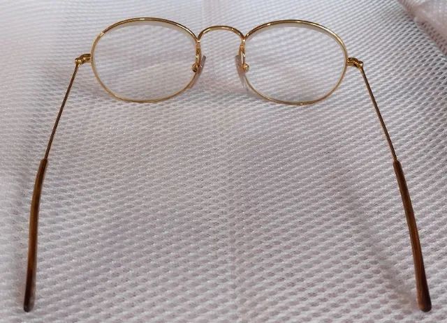 Óculos redondo vintage da moda retrô, armação de metal