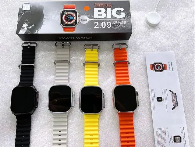 Relógio smartwatch Big T900 +1 pulseira+1 película  - Foto 4