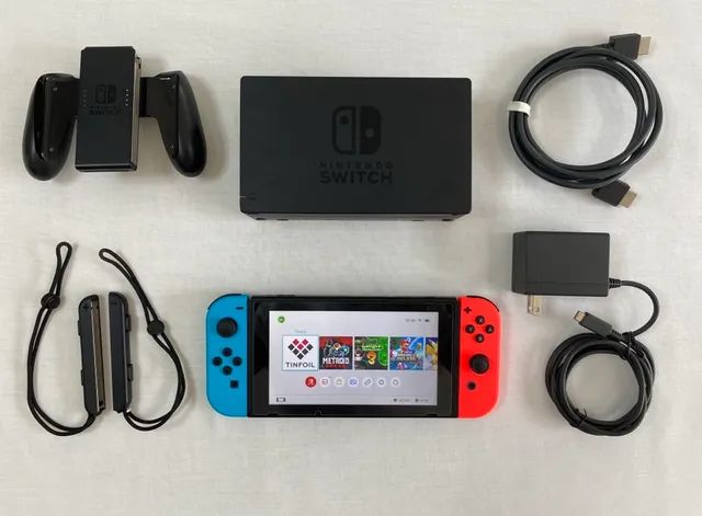 Nintendo Switch V2 Desbloqueado + Cartão de memória de 64gb