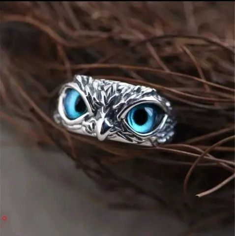 Anel clássico coruja unissex, em titaniun ,reajustavel  - Foto 5