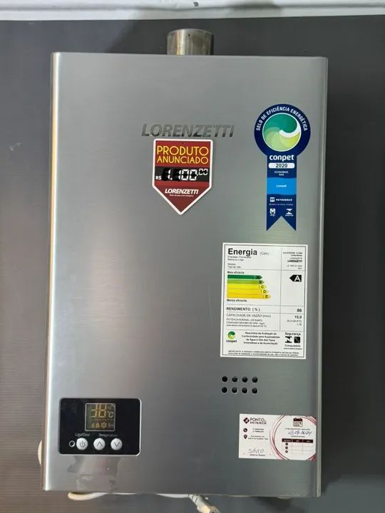 AQUECEDOR A GAS DIGITAL LORENZETTI - GLP - 15 LTS  - Foto 3