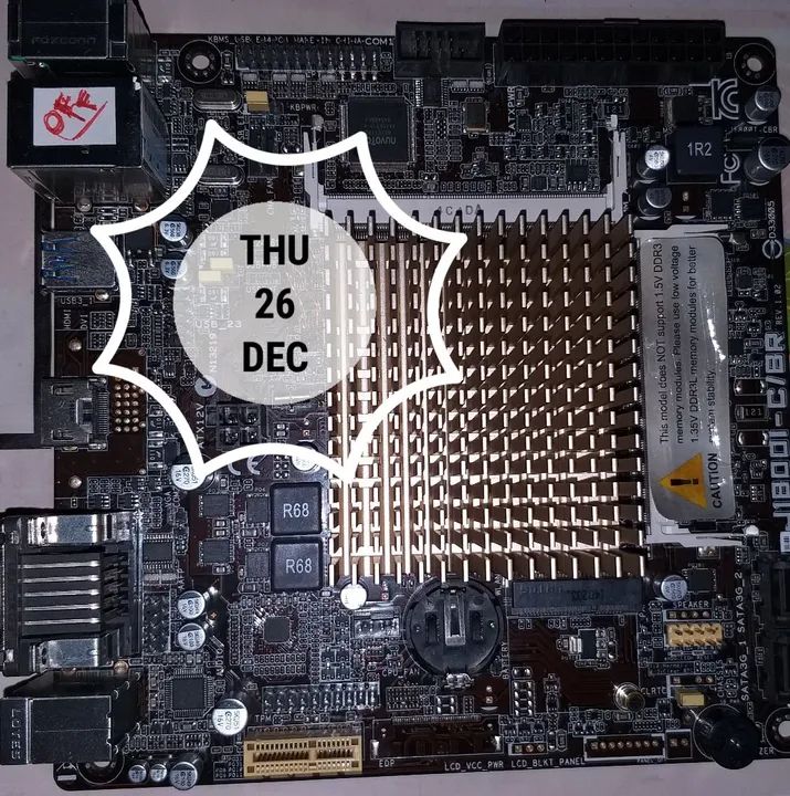 Placa Mãe Mini iTx Asus J1800i-c-br Rev 1.02 Ddr3 Bios Ok