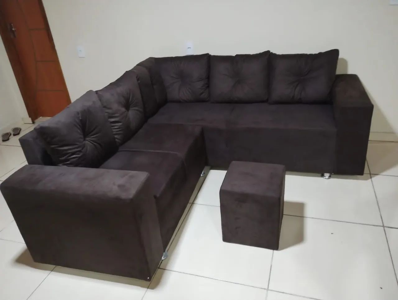 Sofá de Canto Preto - Foto 3