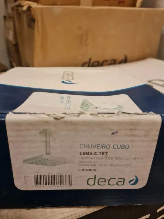 Chuveiro Deca Cubo de teto quadrado cromado - Foto 2