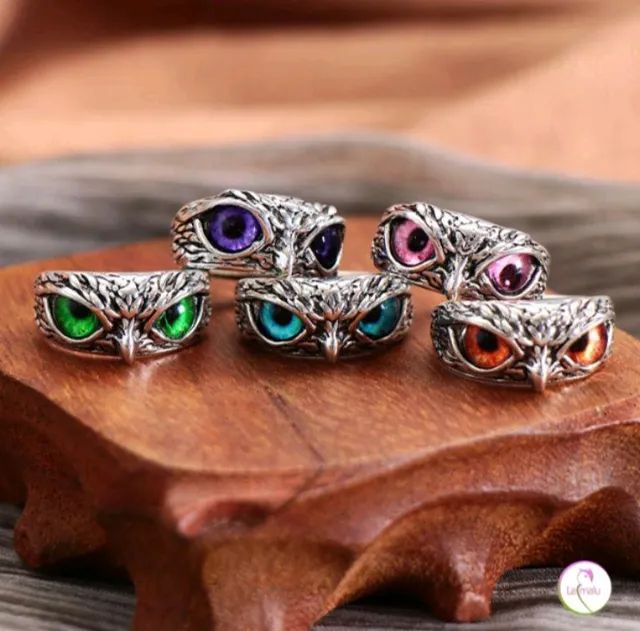 Anel clássico coruja unissex, em titaniun ,reajustavel  - Foto 2