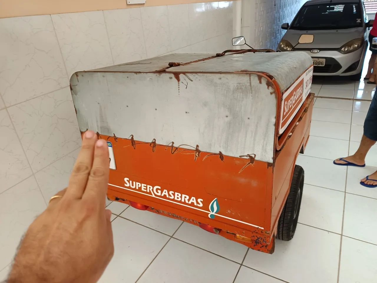 Moto Fusca, triciclo 6 gás. Pneus novos revisada - Foto 5