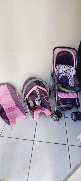 Kit carrinho e bebê conforto - Foto 2