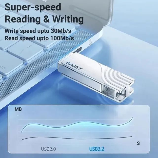 Pen Drive Eaget CF30 256gb USB 3.2 Tipo C - Foto 3