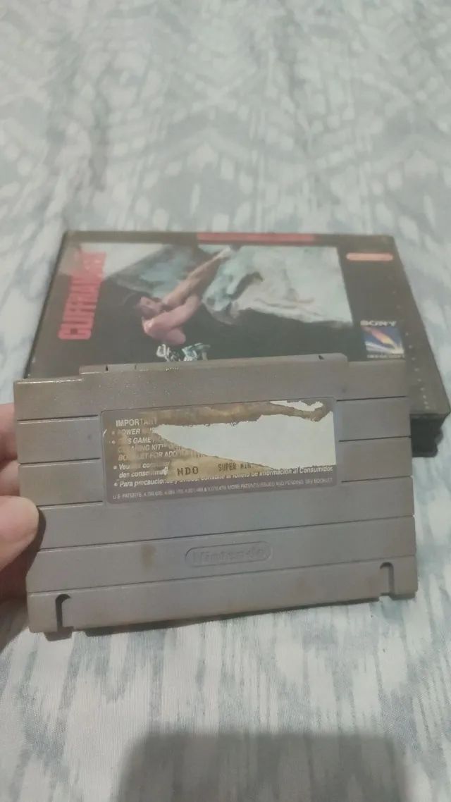 Cartucho Fita Jogo de Super Nintendo : Cliffhanger  - Foto 4