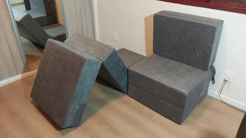 Sofá cama dobrável 3 em 1 medidas 1,90 x 1,40 x 0,20 (sem uso) - Foto 3