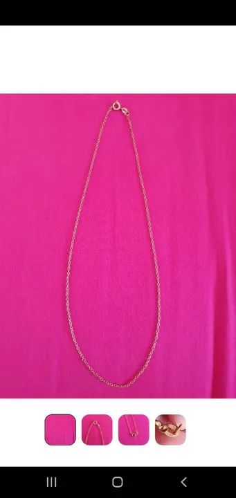 Corrente feminina folheada 18k - Foto 2